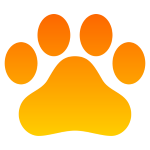 Gold dog paw logo February 2026